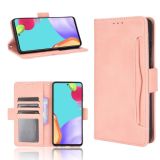 For Samsung Galaxy A72 5G / 4G Skin Feel Calf Pattern Horizontal Flip Leather Case with Holder & Card Slots & Photo Frame(Pink)