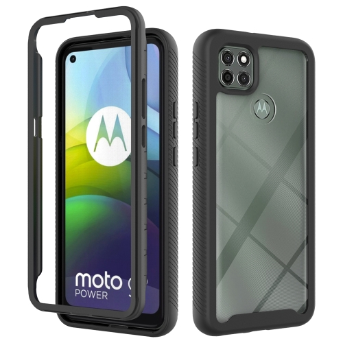 For Motorola Moto G9 Power Starry Sky Solid Color Series Shockproof PC + TPU Protective Case(Black)