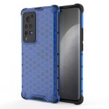 For vivo X60 Pro Shockproof Honeycomb PC + TPU Protective Case(Blue)