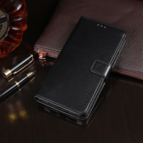 For Xiaomi Redmi Note 9T 5G idewei Crazy Horse Texture Horizontal Flip Leather Case with Holder & Card Slots & Wallet(Black)