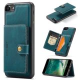 JEEHOOD Retro Magnetic Detachable Protective Case with Wallet & Card Slot & Holder For iPhone SE 2020 & 8 & 7(Blue)