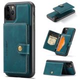 JEEHOOD Retro Magnetic Detachable Protective Case with Wallet & Card Slot & Holder For iPhone 11 Pro Max(Blue)