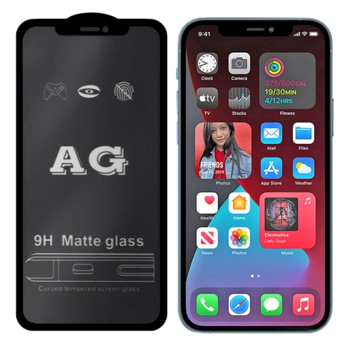 AG Matte Frosted Full Cover Tempered Glass Film For iPhone 12 Pro Max