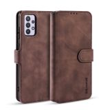 For samsung Galaxy A32 5G DG.MING Retro Oil Side Horizontal Flip Leather Case with Holder & Card Slots & Wallet(coffee)