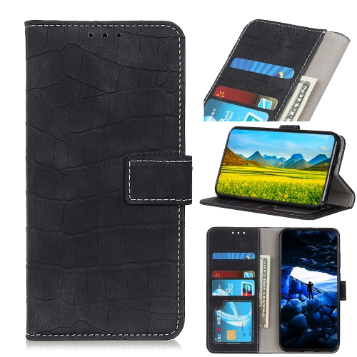 For OnePlus 9 Pro Crocodile Texture Horizontal Flip Leather Case with Holder & Card Slots & Wallet(Black)