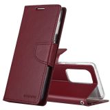 For Samsung Galaxy S21 Ultra 5G GOOSPERY Bravo Diary Crazy Horse Texture Horizontal Flip Leather Case With Bracket & Card Slot & Wallet(Wine Red)