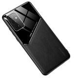 For Samsung Galaxy A72 5G / 4G All-inclusive Leather + Organic Glass Protective Case with Metal Iron Sheet(Black)
