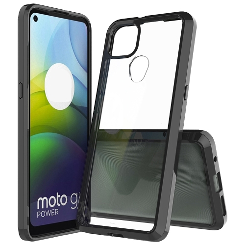 For Motorola Moto G9 Power Shockproof Scratchproof TPU + Acrylic Protective Case(Black)