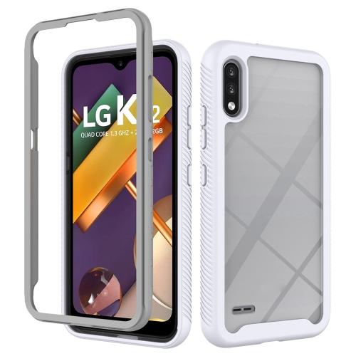 For LG K22 Starry Sky Solid Color Series Shockproof PC + TPU Protective Case(White)