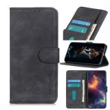 For Samsung Galaxy A32 4G KHAZNEH Retro Texture PU + TPU Horizontal Flip Leather Case with Holder & Card Slots & Wallet(Black)
