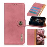 For Samsung Galaxy A32 4G KHAZNEH Cowhide Texture Horizontal Flip Leather Case with Holder & Card Slots & Wallet(Pink)
