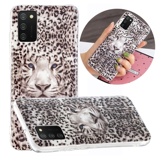 For Samsung Galaxy A02s(EU Version) Luminous TPU Mobile Phone Protective Case(Leopard Tiger)