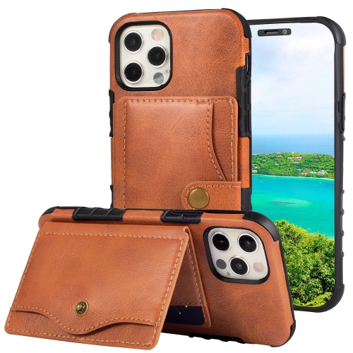 Crazy Horse Texture PU + TPU Shockproof Back Cover Case with Card Slots & Holder & Wallet & Crossbody Strap For iPhone 11(Brown)