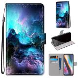 For Motorola Moto G 5G Plus Coloured Drawing Cross Texture Horizontal Flip PU Leather Case with Holder & Card Slots & Wallet & Lanyard(Colorful Clouds)