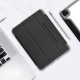 Mutural Yagao Series PC Horizontal Flip Leather Case with Holder & Pen Slot For iPad Pro 12.9 (2021) / (2020)(Black)