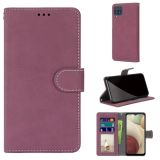 For Samsung Galaxy A12 / M12 Retro Frosted Horizontal Flip PU Leather Case with Holder & Card Slots & Wallet & Photo Frame(Rose Red)