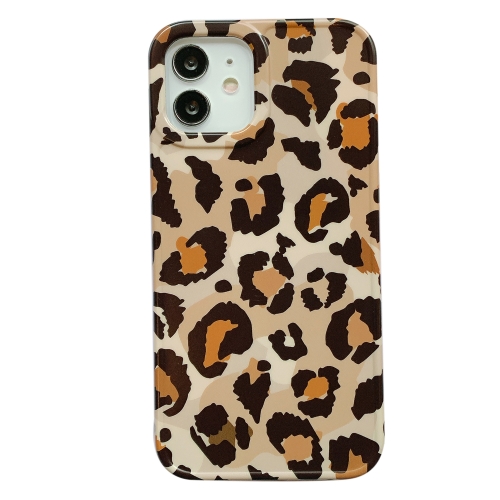 Leopard Series IMD Shockproof Protective Case For iPhone 12 Mini(Light Coffee)