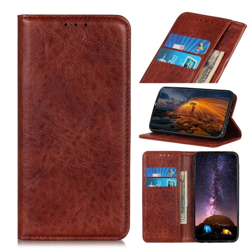 For Motorola Moto E7 Power / E7i Power Magnetic Crazy Horse Texture Horizontal Flip Leather Case with Holder & Card Slots & Wallet(Brown)