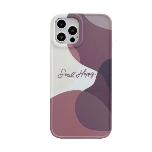 Painted Pattern IMD Shockproof Protective Case For iPhone 12(Wine Red)