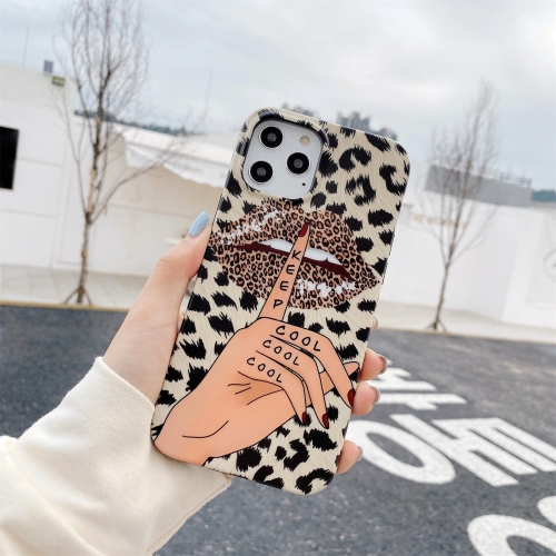 IMD Half-coverage TPU Protective Case For iPhone 11 Pro Max(Leopard Kiss)