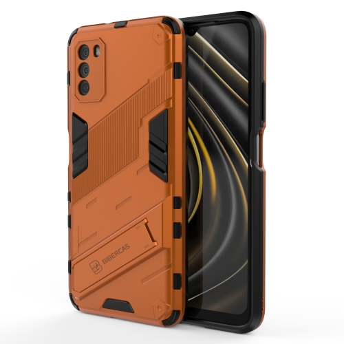 For Xiaomi Poco M3 Punk Armor 2 in 1 PC + TPU Shockproof Case with Invisible Holder (Orange)