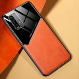 For Xiaomi Poco M3 All-inclusive Leather + Organic Glass Protective Case with Metal Iron Sheet(Yellow)