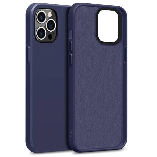 Fully Wrapped Shockproof Protective Case with Metal Buttons For iPhone 12 / 12 Pro(Blue)