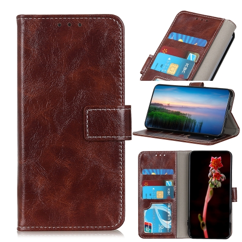 For Xiaomi Redmi Note 10 Pro Retro Crazy Horse Texture Horizontal Flip Leather Case with Holder & Card Slots & Photo Frame & Wallet(Brown)