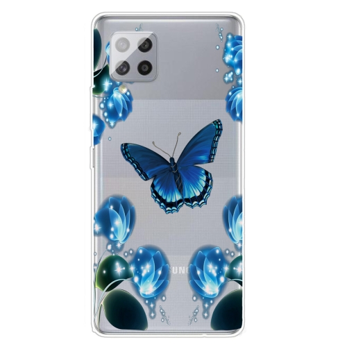 For Samsung Galaxy F62 / M62 Shockproof Painted Transparent TPU Protective Case(Dream Butterfly)