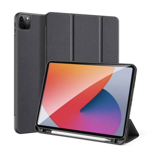 DUX DUCIS Domo Series Horizontal Flip Magnetic TPU + PU Leather Case with Three-folding Holder & Pen Slot & Sleep / Wake-up Function For iPad Pro 11 （2021）/(2020)(Black)