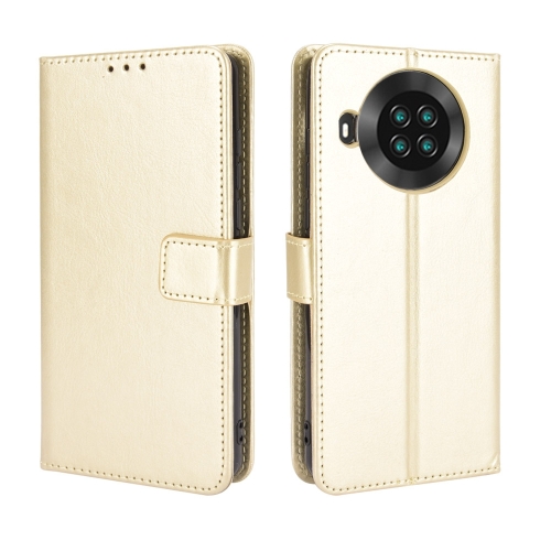 For Cubot Note 20 / Note 20 Pro Retro Crazy Horse Texture Horizontal Flip Leather Case with Holder & Card Slots & Lanyard(Gold)