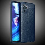 For Xiaomi Redmi Note 10 4G / Note 10S Litchi Texture TPU Shockproof Case(Blue)