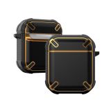 Wireless Earphones Shockproof Ares Hardware TPU Protective Case For AirPods 1/2(Black)