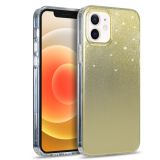 Double-sided Mirror Electroplating Glitter Powder Protective Case For iPhone 11 Pro Max(Gold)