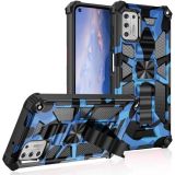 For Motorola Moto G Stylus (2021) Camouflage Armor Shockproof TPU + PC Magnetic Protective Case with Holder(Dark Blue)