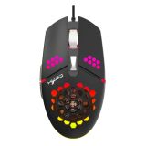 HXSJ J400 6 Keys 8000DPI RGB Light Fan Cooling Gaming Wired Mouse