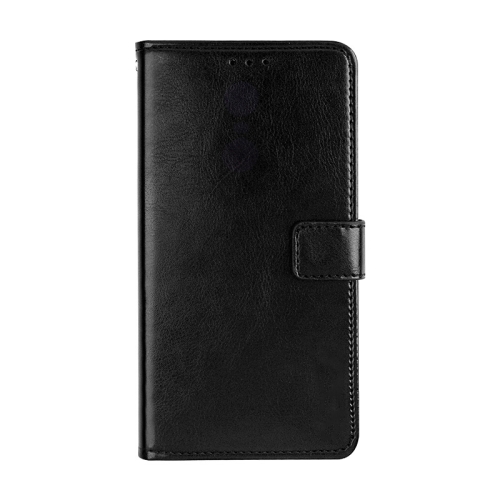 For TCL 10 SE idewei Crazy Horse Texture Horizontal Flip Leather Case with Holder & Card Slots & Wallet(Black)