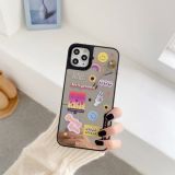 Mirror Series Pattern Protective Case For iPhone 12 Pro Max(Rainbow Smile)