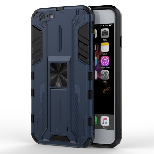Supersonic PC + TPU Shock-proof Protective Case with Holder For iPhone SE 2020 / 8 / 7(Dark Blue)