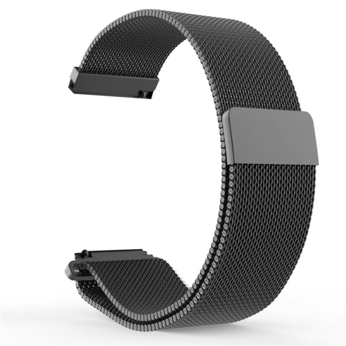 22mm Milanese Stainless Steel Replacement Watchband for Huawei Watch GT2 Pro / Amazfit GTR 2(Black)