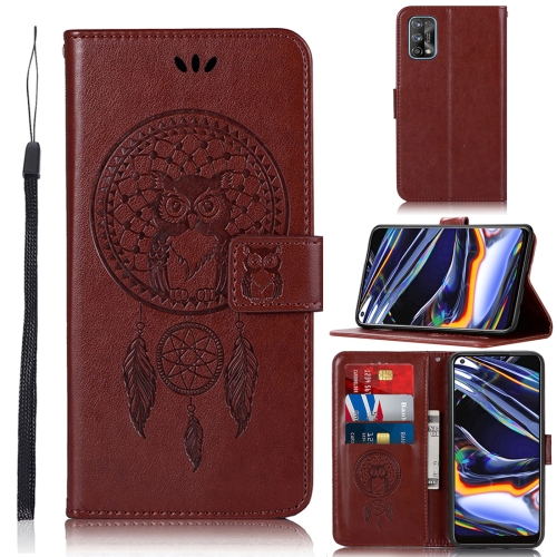 For OPPO Realme 7 Pro Wind Chime Owl Embossing Pattern Horizontal Flip Leather Case