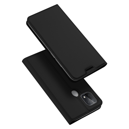 For OPPO A15 DUX DUCIS Skin Pro Series Horizontal Flip PU + TPU Leather Case with Holder & Card Slots(Black)