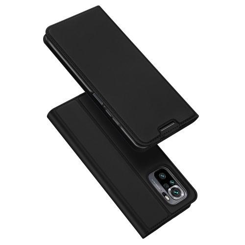 For Xiaomi Redmi Note 10S DUX DUCIS Skin Pro Series Horizontal Flip PU + TPU Leather Case with Holder & Card Slots(Black)