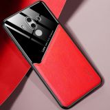 For Huawei Mate 10 Pro All-inclusive Leather + Organic Glass Protective Case with Metal Iron Sheet(Red)