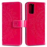 For Samsung Galaxy A02s Totem Flower Embossed Horizontal Flip TPU + PU Leather Case with Holder & Card Slots & Wallet(Red)