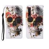 For OPPO Find X2 Pro Painted Pattern Horizontal Flip Leathe Case(Skull)