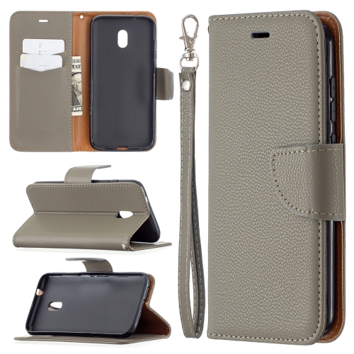 For Nokia C1 Plus Litchi Texture Pure Color Horizontal Flip Leather Case with Holder & Card Slots & Wallet & Lanyard(Grey)