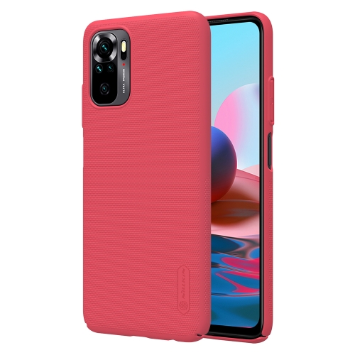 For Xiaomi Redmi Note 10 4G NILLKIN Frosted Concave-convex Texture PC Case(Red)