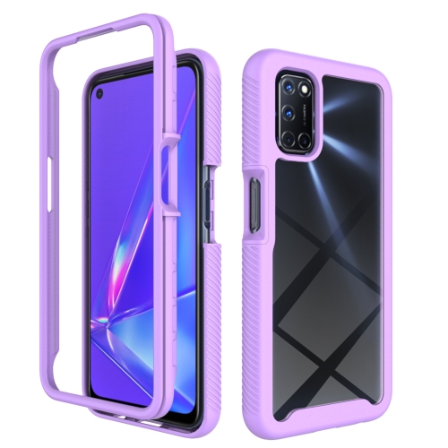 For OPPO A52 / A72 / A92 Starry Sky Solid Color Series Shockproof PC + TPU Protective Case(Purple)