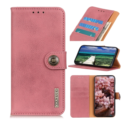 For Xiaomi Mi 11 Lite 5G / 4G KHAZNEH Cowhide Texture Horizontal Flip Leather Case with Holder & Card Slots & Wallet(Pink)